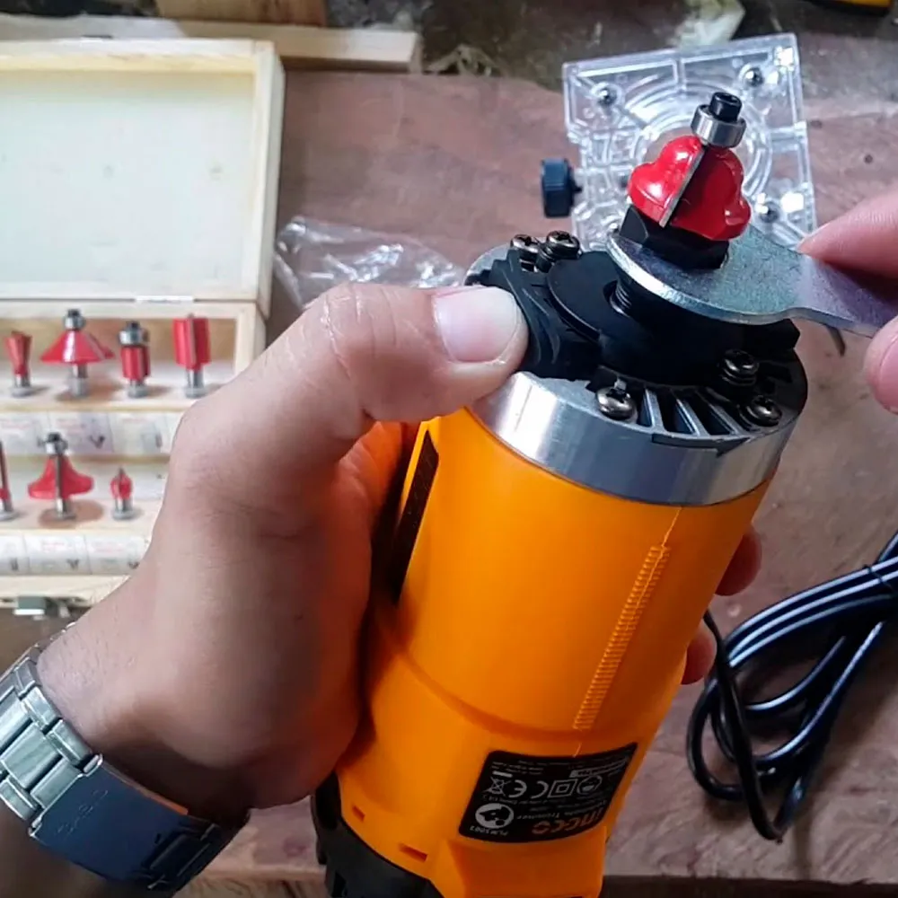 Ruteadora Fresadora 1/4 Ingco PLM5002 Industrial 500w 6mm